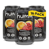 Humm lata frontal Raspberry Lemonade mostrando diseño y frescura