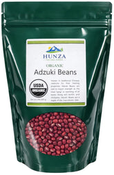Hunza Natural Foods paquete frontal mostrando 2 lbs y beneficio orgánico