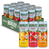 Huxley lata frontal mostrando el diseño y la promesa de energía limpia