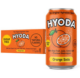 HYODA lata frente con etiqueta naranja mostrando ingredientes orgánicos y frescura