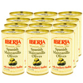 Iberia aceitunas manzanilla frente de lata, presentación clara y práctica