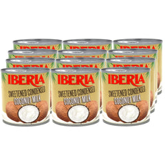 Iberia lata frontal con etiqueta clara y sabor a coco beneficioso para recetas