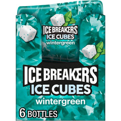 Ice Breakers vista frontal de la botella con etiqueta y beneficio de frescura