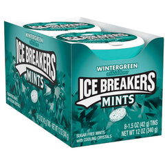 Ice Breakers tarro frontal wintergreen mostrado portable y fresco