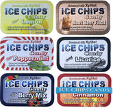 ICE CHIPS vista frontal de la lata mostrando el diseño y facilidad de transporte
