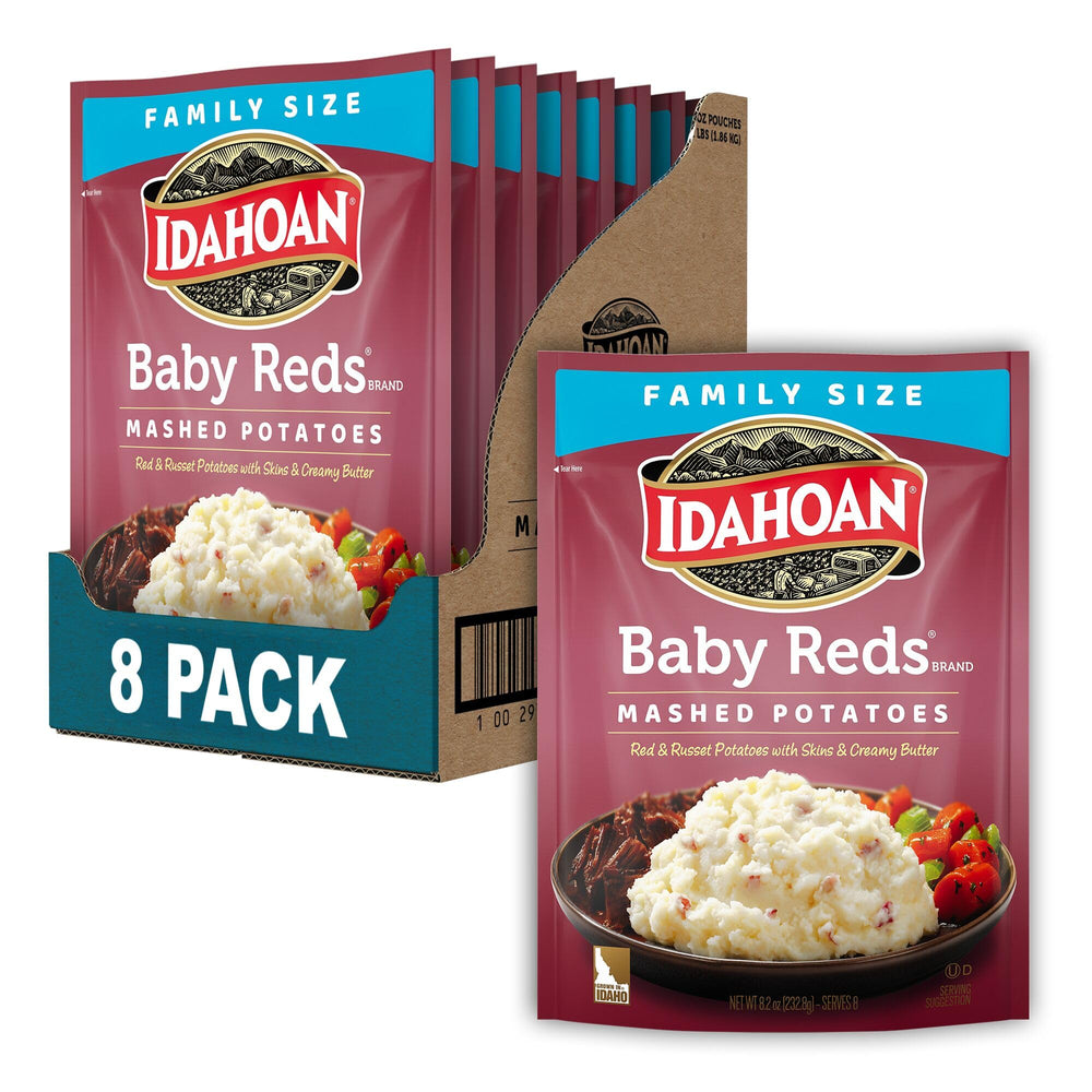 Idahoan paquete frontal mostrando pouches familiares y conveniencia