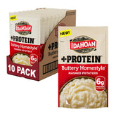 Idahoan empaque frontal mostrando marca y beneficio proteico