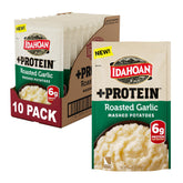 Idahoan frente del empaque mostrando pack de diez sobres y conveniencia