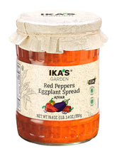 Ika’s Garden frasco de ajvar al frente mostrando etiqueta y tamaño útil