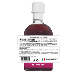 IL TINELLO textura rubí del vinagre mostrando color y claridad