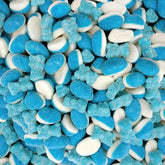 ILIKE! bolsa frontal mostrando mezcla azul para compartir
