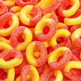 ILIKE! bolsa frontal de Peach Rings mostrando 2 libras y aspecto atractivo