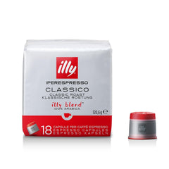 illy cápsula Classico vista frontal mostrando diseño y sello de calidad