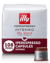 illy cápsulas intenso frontal mostrando caja y diseño, conveniencia inmediata