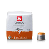 illy frontal del paquete de cápsulas Colombia mostrando diseño y cantidad