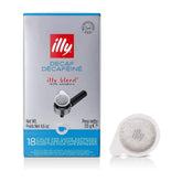 illy envase frontal classico descafeinado mostrando diseño y beneficio frescura