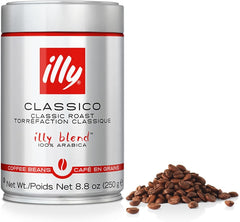 illy envase frontal de granos con sellado que conserva aromas y facilita frescura