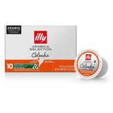 illy empaque frontal de las cápsulas K-Cup con información clara y protección de aroma