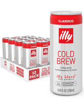 illy lata frente mostrando diseño y beneficio de café listo para beber