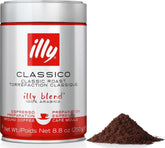 illy paquete frontal 250 g mostrando diseño y conservación del aroma