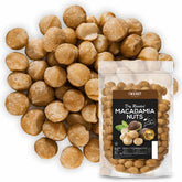 I'm A Nut empaque frontal de macadamias tostadas con sal para identificación rápida