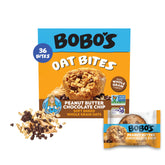 Caja Bobo’s Oat Bites Peanut Butter Chocolate Chip y bocados de avena