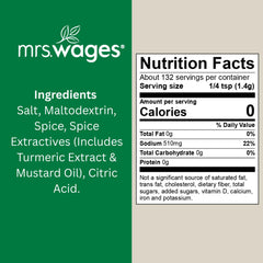 Ingredientes e información nutricional de Mrs. Wages Polish Dill Pickles