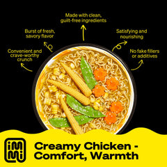 immi caldo cremoso con maíz visible que realza el sabor