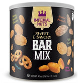 Imperial Nuts paquete frontal mostrando mezcla y frescura portátil