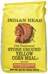 Indian Head paquete frente mostrando etiqueta y cantidad, ideal para recetas tradicionales