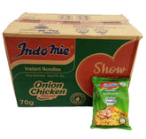 Indomie paquete frontal Nigerian Onion Chicken mostrando marca y beneficio ahorro