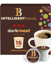 Intelligent Blends paquete frontal mostrando 16 cápsulas y beneficio conveniencia