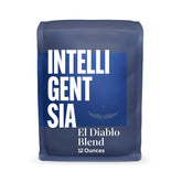 Intelligentsia El Diablo empaque frontal mostrando marca y formato 12 oz, beneficios de intensidad