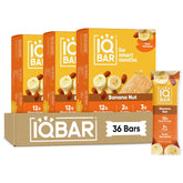 IQBAR Banana Nut vista frontal del empaque mostrando sello Clean Label