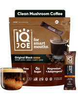 IQBAR IQJOE frontal de la caja mostrando 40 sobres y beneficios