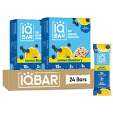 IQBAR empaque frontal Limón Arándano mostrando sello Clean Label Project y beneficios