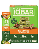 IQBAR empaque frontal Matcha Chai mostrando sabor y beneficios