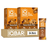 IQBAR paquete frontal Peanut Butter Chip mostrando diseño y beneficios claros