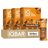 IQBAR empaque frontal Peanut Butter Chip mostrando certificación Clean Label