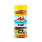 Island Spice envase frontal mostrando 8oz y uso versátil