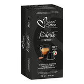 ITALIAN COFFEE frente del paquete con 5 cajas mostrando conveniencia y diseño