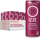 IZZE lata frontal mostrando pack de 24 y atractivo visual refrescante