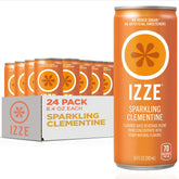IZZE lata frontal clementine mostrando diseño y frescura