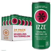IZZE lata frontal sandía mostrando diseño y conveniencia