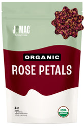 J MAC BOTANICALS frente del empaque mostrando sello orgánico y beneficio de frescura