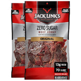 Jack Link's vista frontal del empaque mostrando formato doble y conveniencia