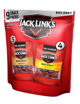 Jack Link's vista frontal del pack con nueve bolsas, práctico para almacenar
