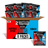 Jack Link's empaque frontal mostrando pack de ocho para llevar y conveniencia