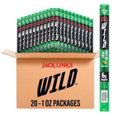 Jack Link's palitos frontal mostrando empaque y 20 unidades, conveniencia inmediata