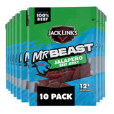 Jack Link's multipack frontal mostrando diez bolsas práctico para llevar